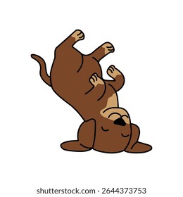 Dachshund dog flat character vector design