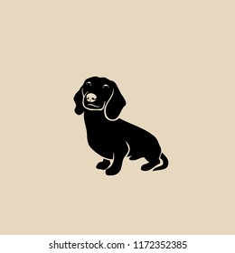 Dachshund dog - isolated vector illustration