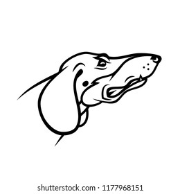 Dachshund dog - isolated vector illustration