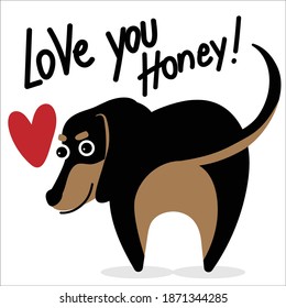 dachshund dog lover vector design