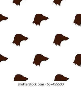Dachshund dog pattern seamless background in flat style repeat vector illustration