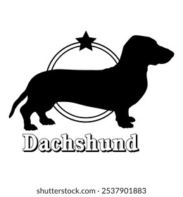 Dachshund dog silhouette,  dog, dog breeds, logo, vector, silhouette, logo design, animal, illustration, icon, sign, design, black,  symbol, pet