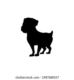 dachshund dog silhouette vector on a white background