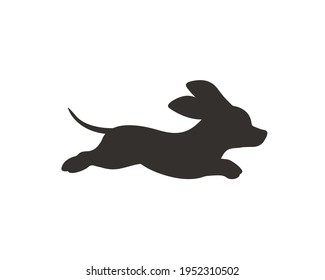 Dachshund dog silhouettes running in various poses Ideas for dog lovers