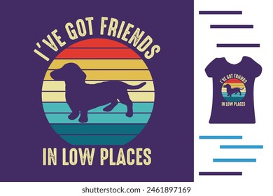 Dachshund dog t shirt design 