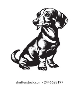 Dachshund Dog vector image, art, design