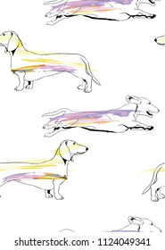 dachshund dogs pattern