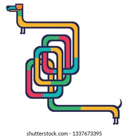 Dachshund - flat design vector illustration