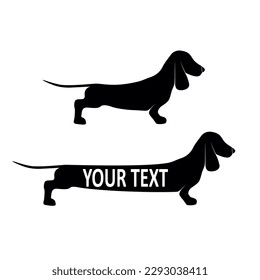 dachshund hot dog pet animal background vector logo tattoo