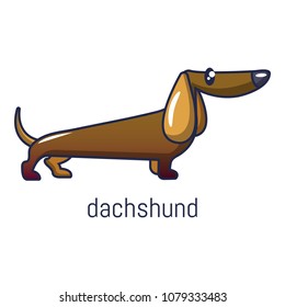 Dachshund icon. Cartoon illustration of dachshund vector icon for web