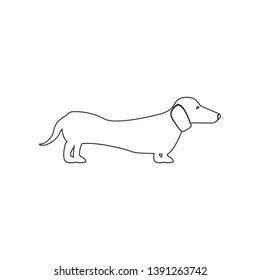 Dachshund icon. Element of dog for mobile concept and web apps icon. Outline, thin line icon for website design and development, app development