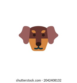 Dachshund Icon Isolated On White Background