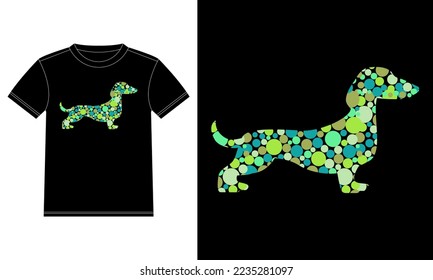 Dachshund International Dot Day Dog Lover Gifts T-Shirt design template, Car Window Sticker, POD, cover, Isolated Black Background
