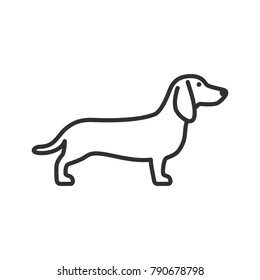 Dachshund. linear icon. Line with Editable stroke