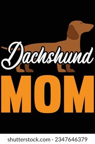 Dachshund Mom Dog eps cut file for cutting machine