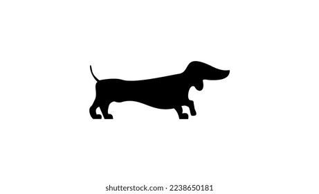 dachshund silhouette high quality vector
