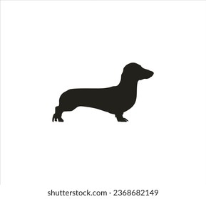 dachshund sketch vector black and white