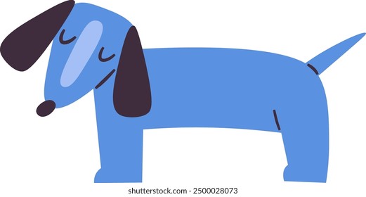 Dachshund Standing Dog Vector Illustration