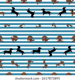 The  Dachshund  story that adopted me .Cartoon and funny pattern surface designs .
