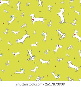 The  Dachshund  story that adopted me .Cartoon and funny pattern surface designs .
