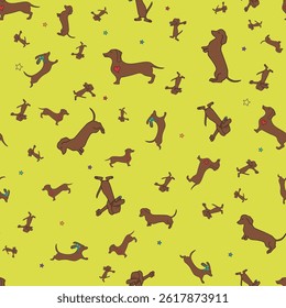 The  Dachshund  story that adopted me .Cartoon and funny pattern surface designs .

