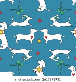 The  Dachshund  story that adopted me .Cartoon and funny pattern surface designs .
