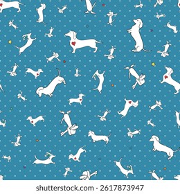 The  Dachshund  story that adopted me .Cartoon and funny pattern surface designs .
