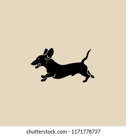 Dachshund symbol - isolated vector illustration