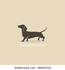 Dachshund symbol - vector illustration
