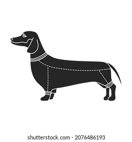 Dachshund vector icon.Black vector icon isolated on white background dachshund.