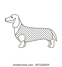 Dachshund Vektorsymbol.Umrisslinie Vektorsymbol einzeln auf weißem Hintergrund dachshund.