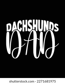  Dachshunds dad SVG Design vector