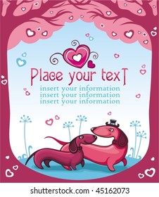 Dachshunds love - Valentine