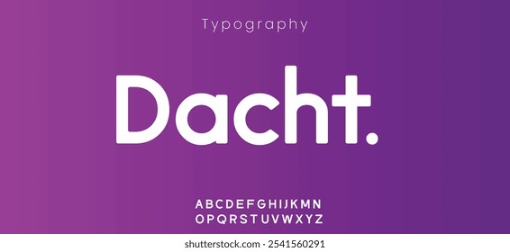 Dacht modern alphabet, cutting-edge digital font for dynamic tech logo, powerful headline, advanced typography. Vector typeset