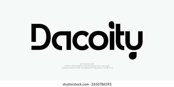 Dacoity modern stylish typography letter logo design