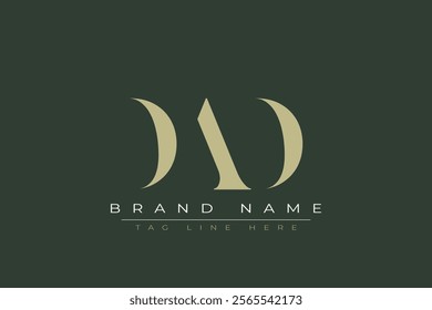 DAD abstract letter logo design. This logo is designed by three abstract letters.