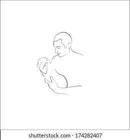 Dad and baby