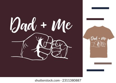 Dad and baby together t shirt design