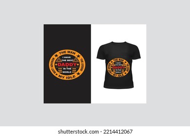 Papa schwarze T-Shirt-Design-Vorlage. Es macht es im Vektorformat