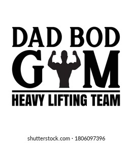 Dad bod gym heavy lifting team vector arts.