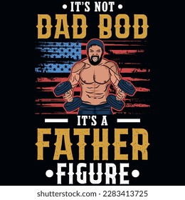 Dad body gymnast or fitness typographic graphics tshirt design