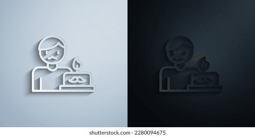 Dad, cake paper icon with shadow effect vector illuistration design