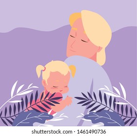 dad carrying his baby girl in arms