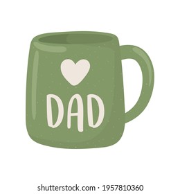 Dad Coffee Cup Isolated Icon