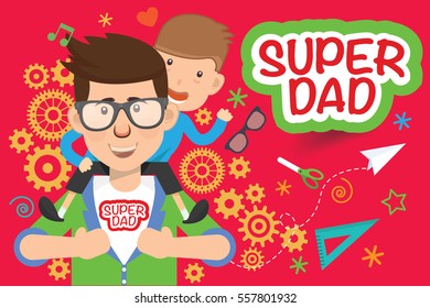 Dad concept design,clean vector