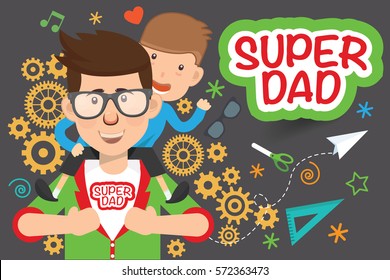 Dad concept design,clean vector