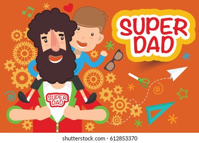 Dad concept design,clean vector
