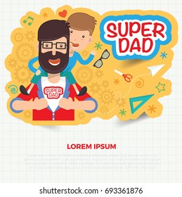 Dad concept design,clean vector