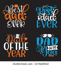 Dad, Daddy, Papa - Happy Father's Day T-shirt And SVG Design Bundle, Vector EPS File Bundle, can you download this bundle.