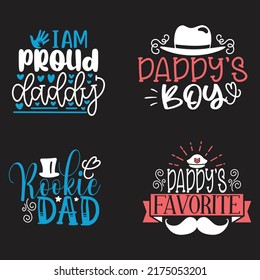 Dad, Daddy, Papa - Happy Father's Day T-shirt And SVG Design Bundle, Vector EPS Editable File Bundle, can you download this bundle.
